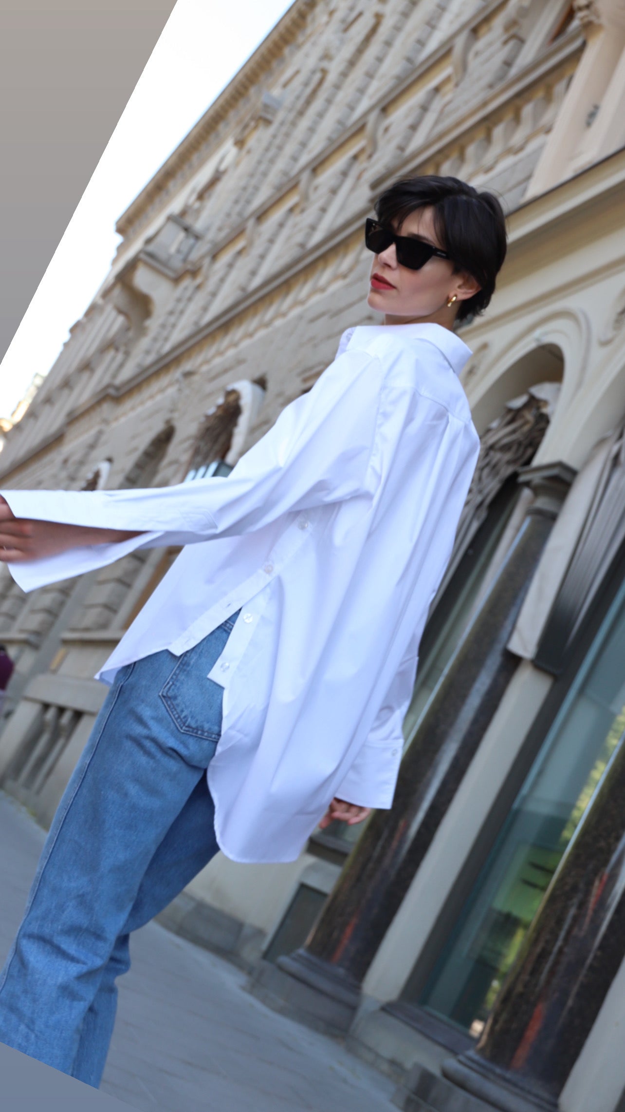 Oversized Cotton Shirt Agneta White