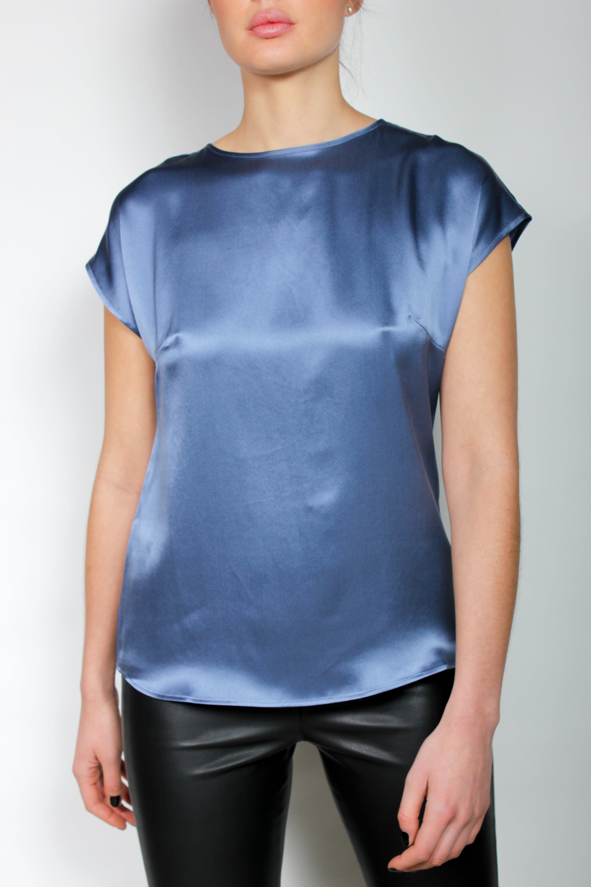 Top Nathalie Silk Blue