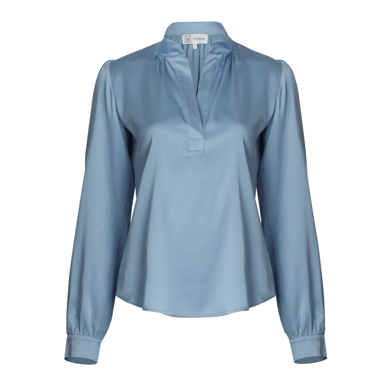 Blouse Caroline in Jeans Blue Silk