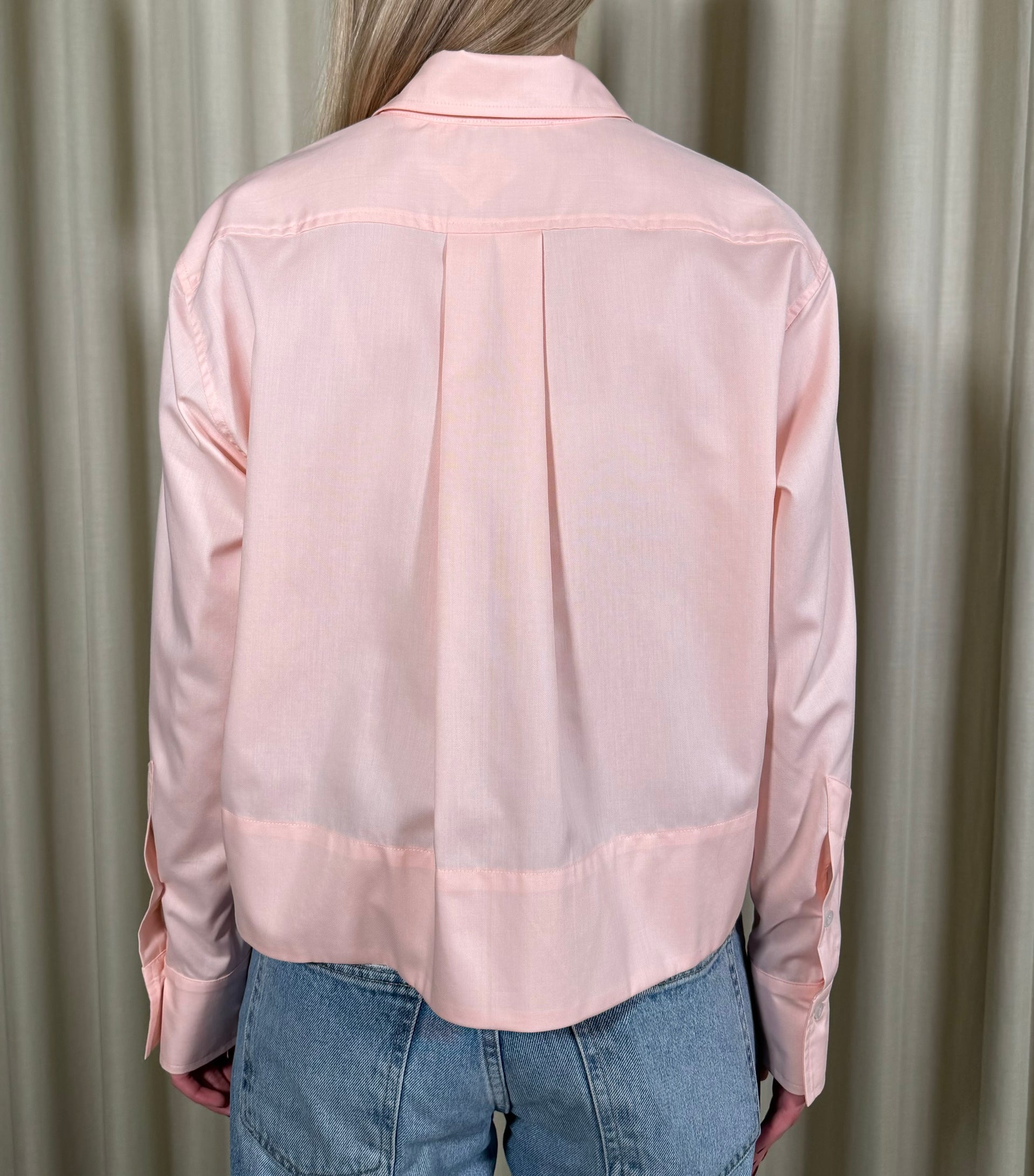 Cropped Cotton Shirt Sofie Peach