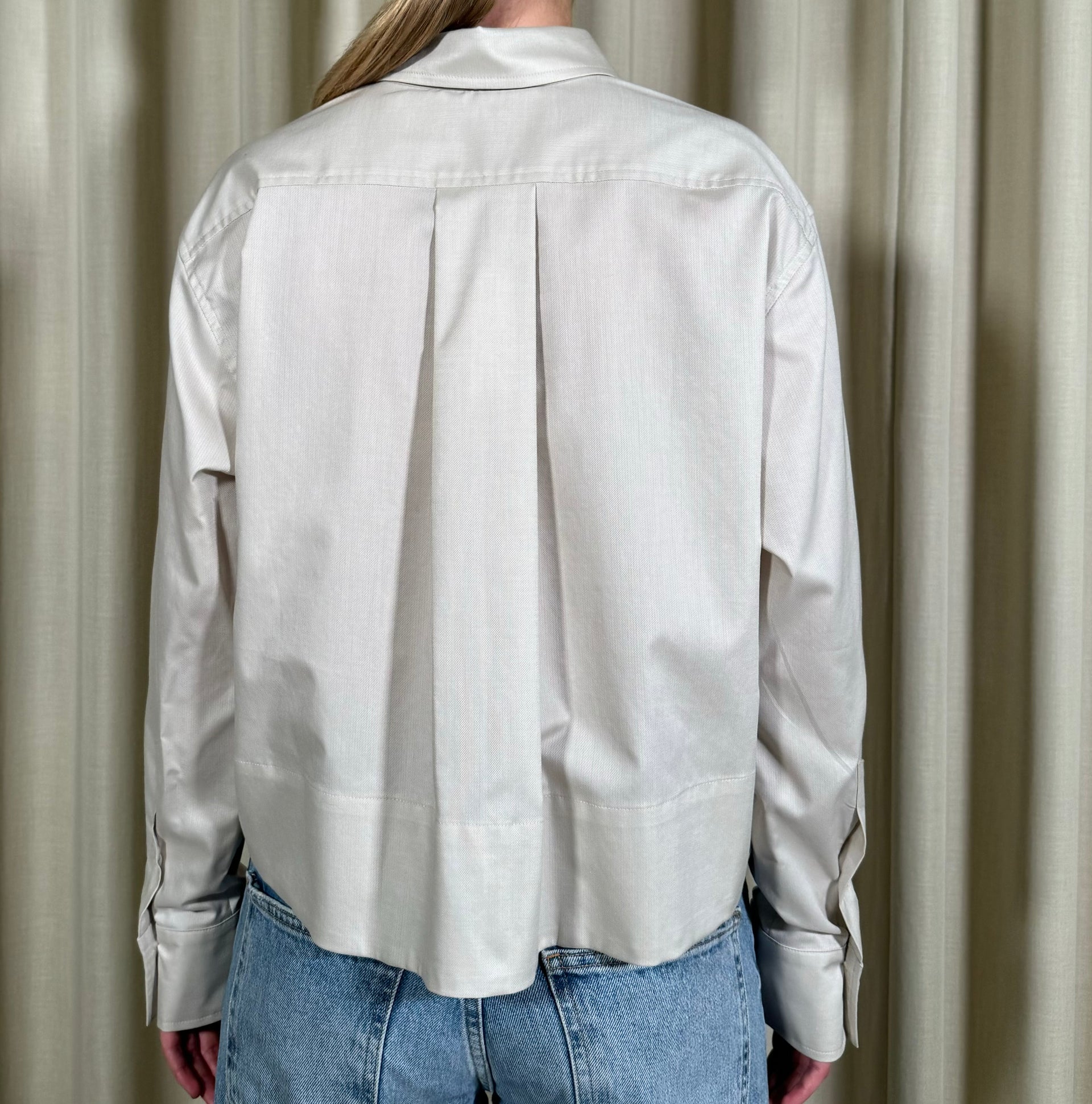 Cropped Cotton Shirt Sofie Beige