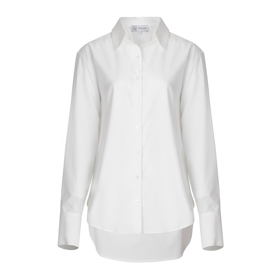Oversized Cotton Shirt Agneta White